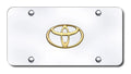 TOY.GC Automotive Gold License Plate Gold Toyota Logo