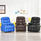 Kids Recliner Chair PU Leather Adjustable Lounge Sofa with Cup Holder, 3 Pockets & Retractable Footrest - Product image 29