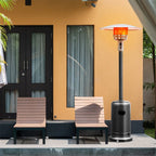 50, 000 BTU Propane Patio Heater, Standing Stainless Steel Outdoor Heater with Wheels, Triple Protection - Product image 36