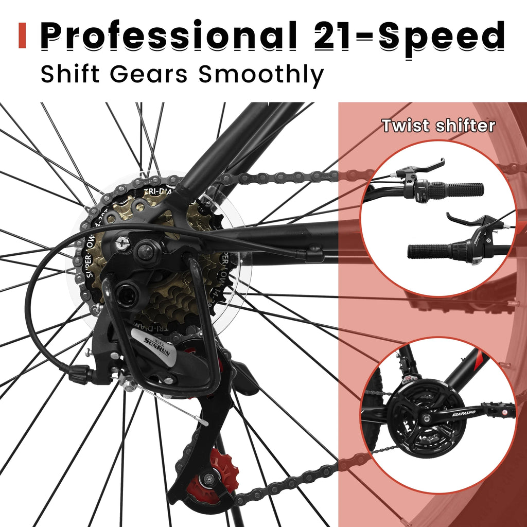 Aukfa 26" Mountain Bike for Men and Women, 21 - Speed High - Performance All - Product image 17