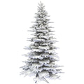 Fraser Hill Farm 7.5-ft. Flocked Pine Valley Christmas Tree