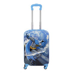 DC Comics Batman 21 in Kids Rolling Luggage, Hardshell Carry on Suitcase with Wheels, Blue