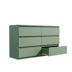 Kadyn Modern 6 Drawer Dresser Wood Cabinet, Dresser for Bedroom, Kitchen Storage Cabinet with Drawers - Product image 60