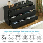 Kadyn Modern 6 Drawer Dresser Wood Cabinet, Dresser for Bedroom, Kitchen Storage Cabinet with Drawers - Product image 6