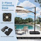 274 LBS Cantilever Patio Umbrella Base with Handles - Product image 5
