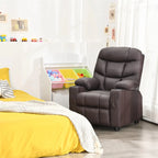 Kids Recliner Chair PU Leather Adjustable Lounge Sofa with Cup Holder, 3 Pockets & Retractable Footrest - Product image 3