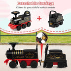 6V 2-Seater Ride On Train with Detachable Carriage, Under-Seat Storage, Whistle & Flashing LED Lights - Product image 5