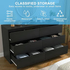 Kadyn Modern 6 Drawer Dresser Wood Cabinet, Dresser for Bedroom, Kitchen Storage Cabinet with Drawers - Product image 4