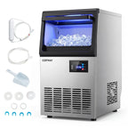 80 LBS/24H Spray-Type Commercial Ice Maker, 15" Built-in Undercounter Stainless Steel Ice Machine w/ 30 LBS - Product image 1