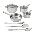 Mainstays 10-Piece Cookware Set, Stainless Steel