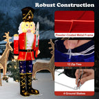 Tangkula 5 FT Christmas Lighted Nutcracker with Glitter Sword - Product image 8