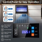 80 LBS/24H Spray-Type Commercial Ice Maker, 15" Built-in Undercounter Stainless Steel Ice Machine w/ 30 LBS - Product image 6