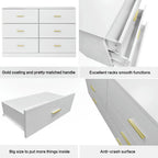 Kadyn Modern 6 Drawer Dresser Wood Cabinet, Dresser for Bedroom, Kitchen Storage Cabinet with Drawers - Product image 59