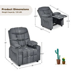 Kids Recliner Chair PU Leather Adjustable Lounge Sofa with Cup Holder, 3 Pockets & Retractable Footrest - Product image 19