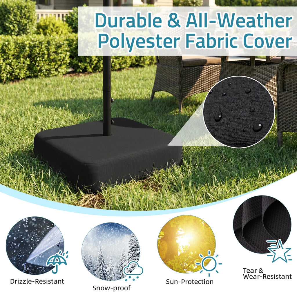 AECOJOY Patio Umbrella Base, 220 lbs Heavy Duty Sand Filled Weighted Umbrella Stand with 2 Sandbags - Product image 7