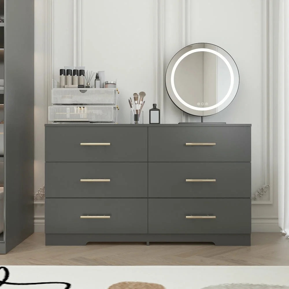 Kadyn Modern 6 Drawer Dresser Wood Cabinet, Dresser for Bedroom, Kitchen Storage Cabinet with Drawers - Product image 91