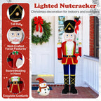 Tangkula 5 FT Christmas Lighted Nutcracker with Glitter Sword - Product image 6