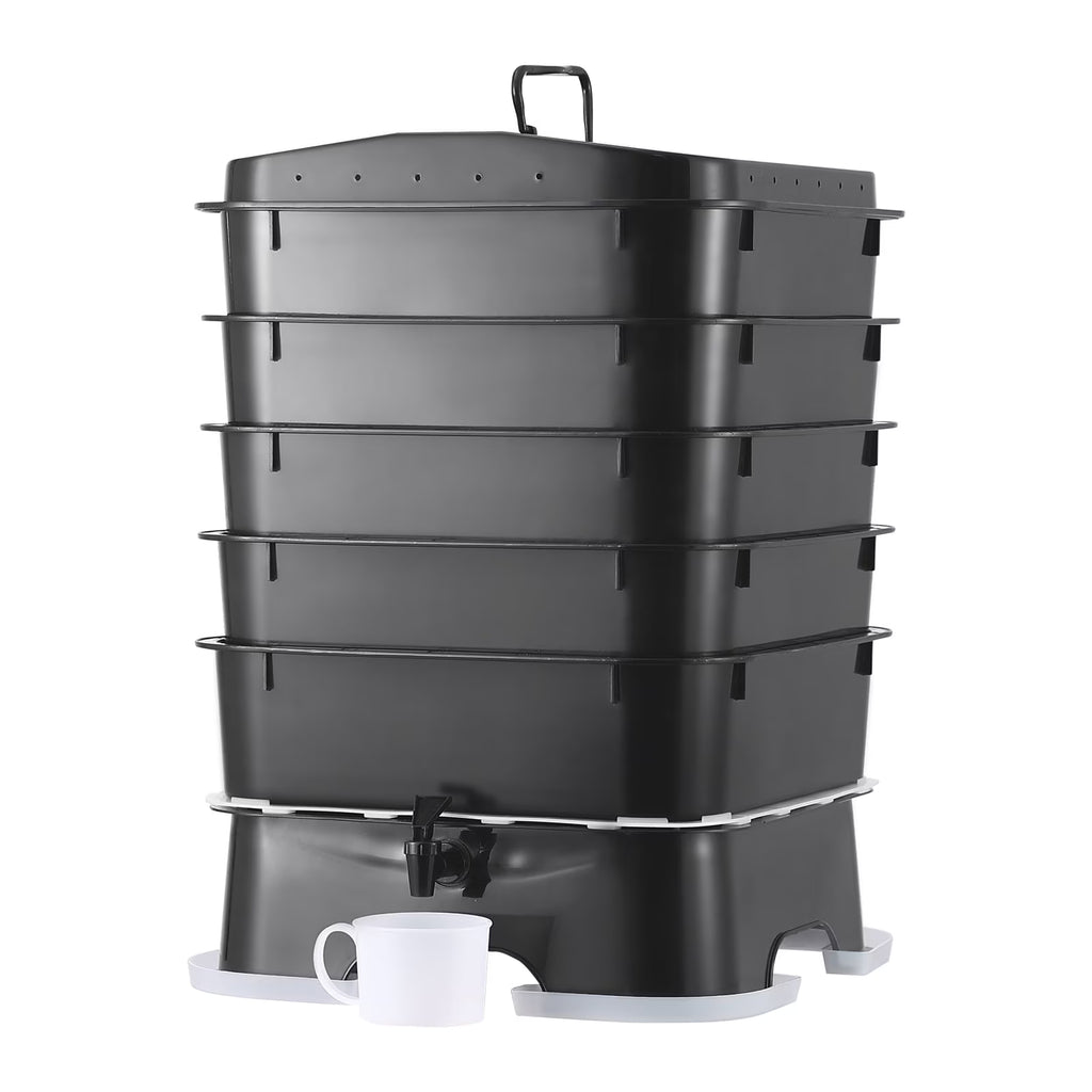 VEVOR 5 - Tray Worm Composter, 50 L Worm Compost Bin Outdoor and Indoor, Sustainable Design Worm Farm Kit - Product image 1