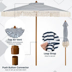 Tangkula 7Ft Patio Umbrella with Fringe for Deck Backyard Poolside - Product image 7