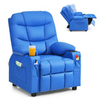 Kids Recliner Chair PU Leather Adjustable Lounge Sofa with Cup Holder, 3 Pockets & Retractable Footrest - Product image 37