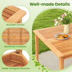 Tangkula 5 Piece Patio Wood Dining Set for Front Porch Yard Balcony and Poolside - Product image 9