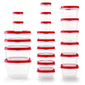 Rubbermaid Easy Find Vented Lids Food Storage Containers, Set of 21 (42 Pieces Total), Racer Red - Product image 1