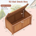 Tangkula 3-in-1 52 Gallon Wood Outdoor Storage Box - Product image 3